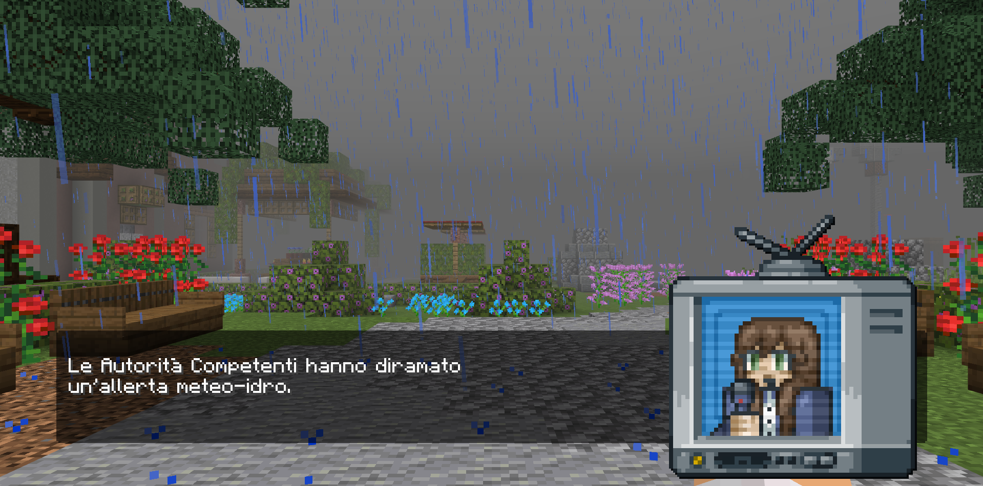 La mappa Minecraft sul rischio alluvione realizzata per LARES